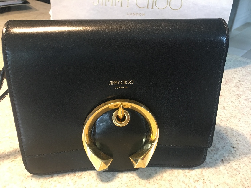 Jimmy Choo Madeline Shoulder Bag Size M Black leather 2