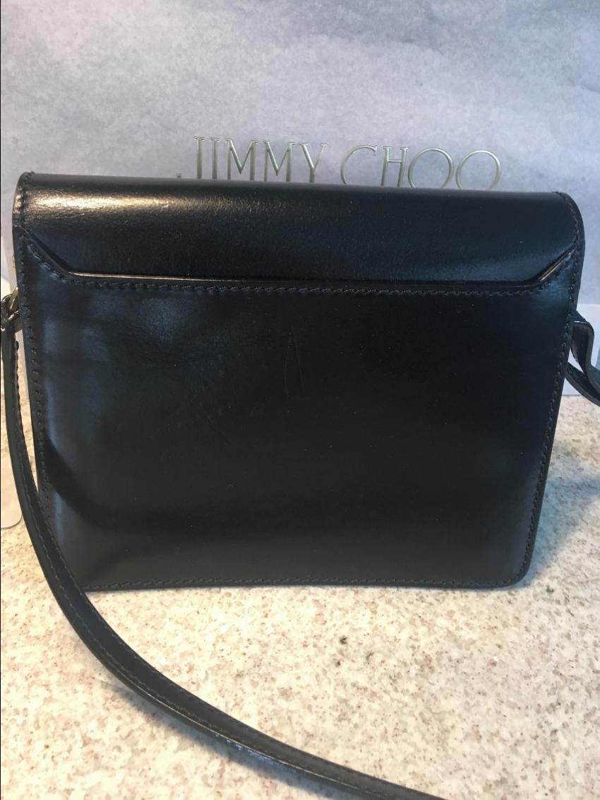 Jimmy Choo Madeline Shoulder Bag Size M Black leather 5