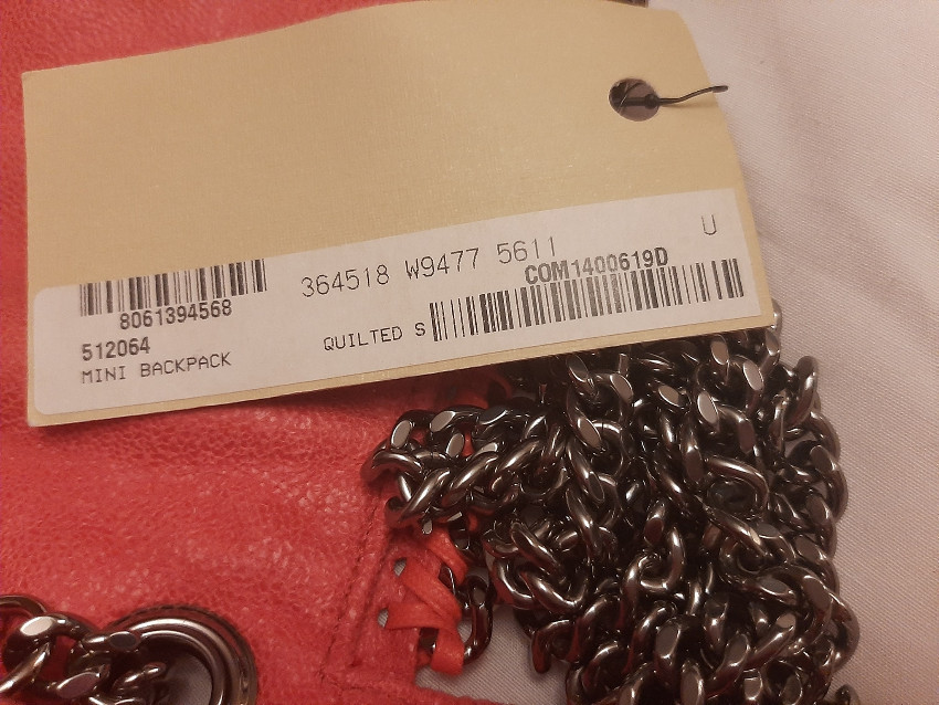 Stella McCartney Red Mini Falabella Backpack Size S leather 10