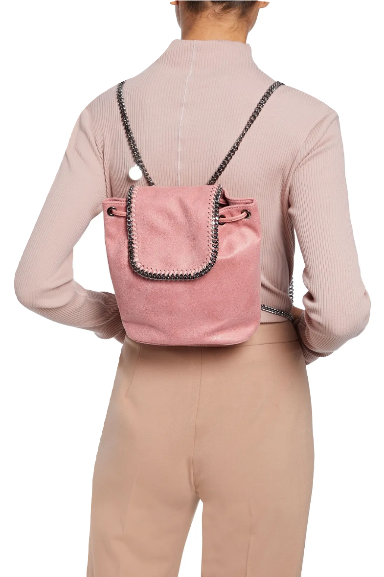 Stella McCartney Pink Faux Leather Falabella Backpack Size S 3