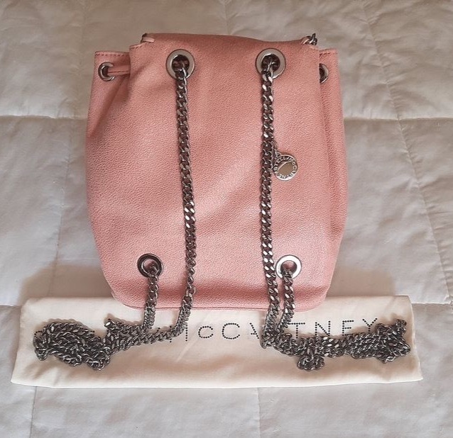 Stella McCartney Pink Faux Leather Falabella Backpack Size S 5