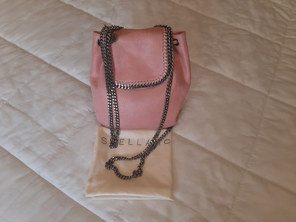 Stella McCartney Pink Faux Leather Falabella Backpack Size S 6