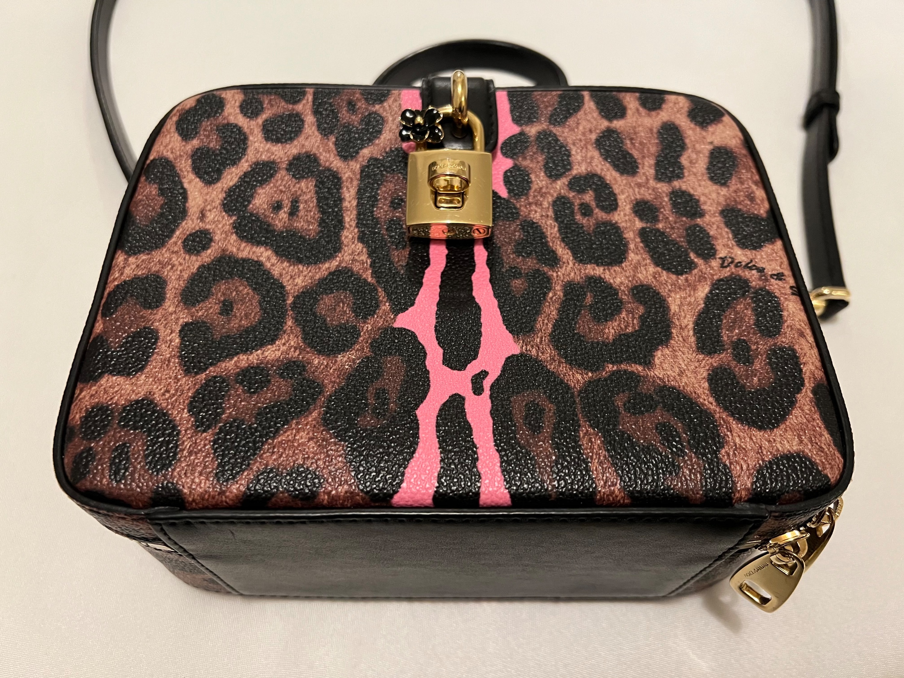 Dolce & Gabbana Leopard Print Dauphine Box Bag leather 5