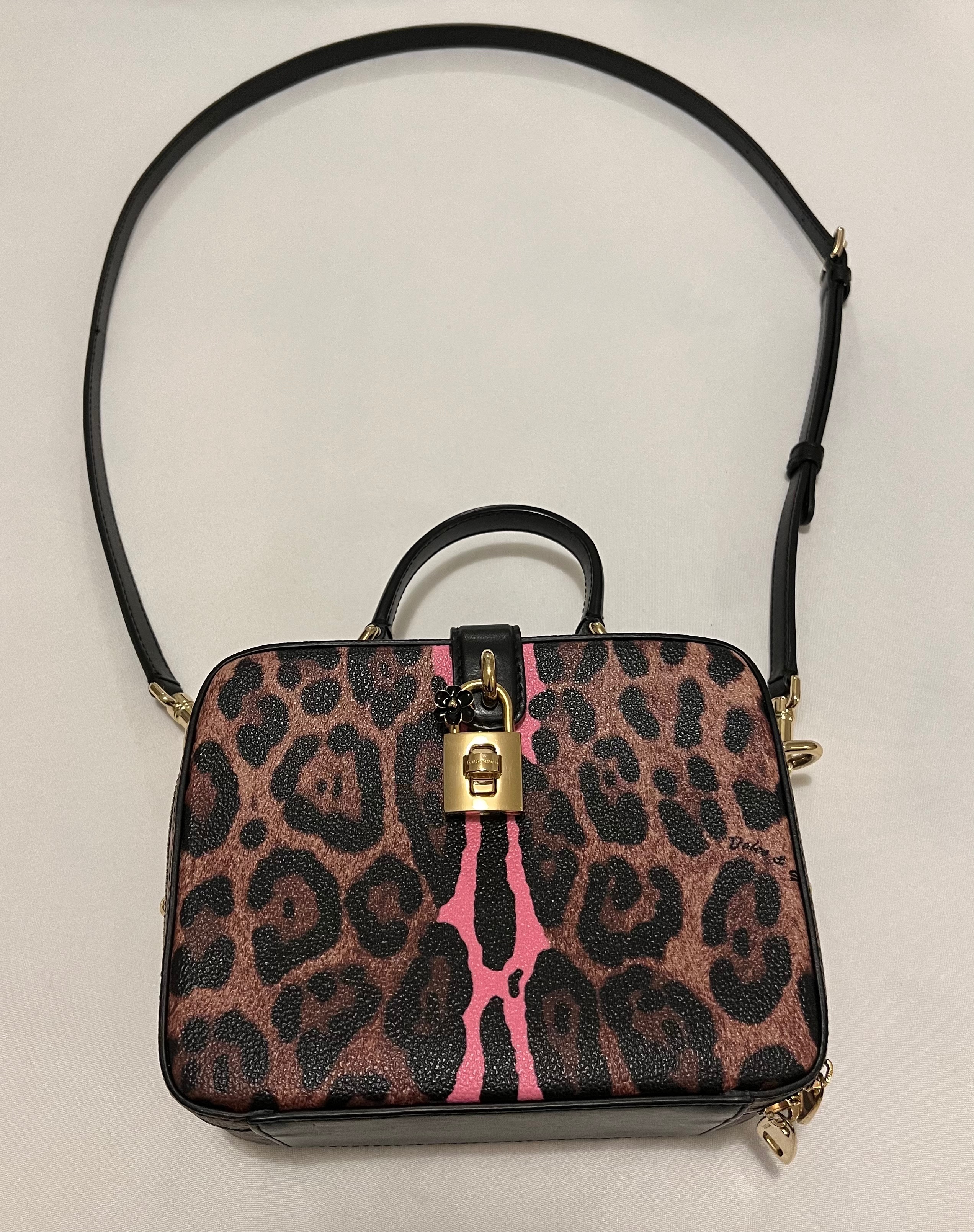 Dolce & Gabbana Leopard Print Dauphine Box Bag leather 2