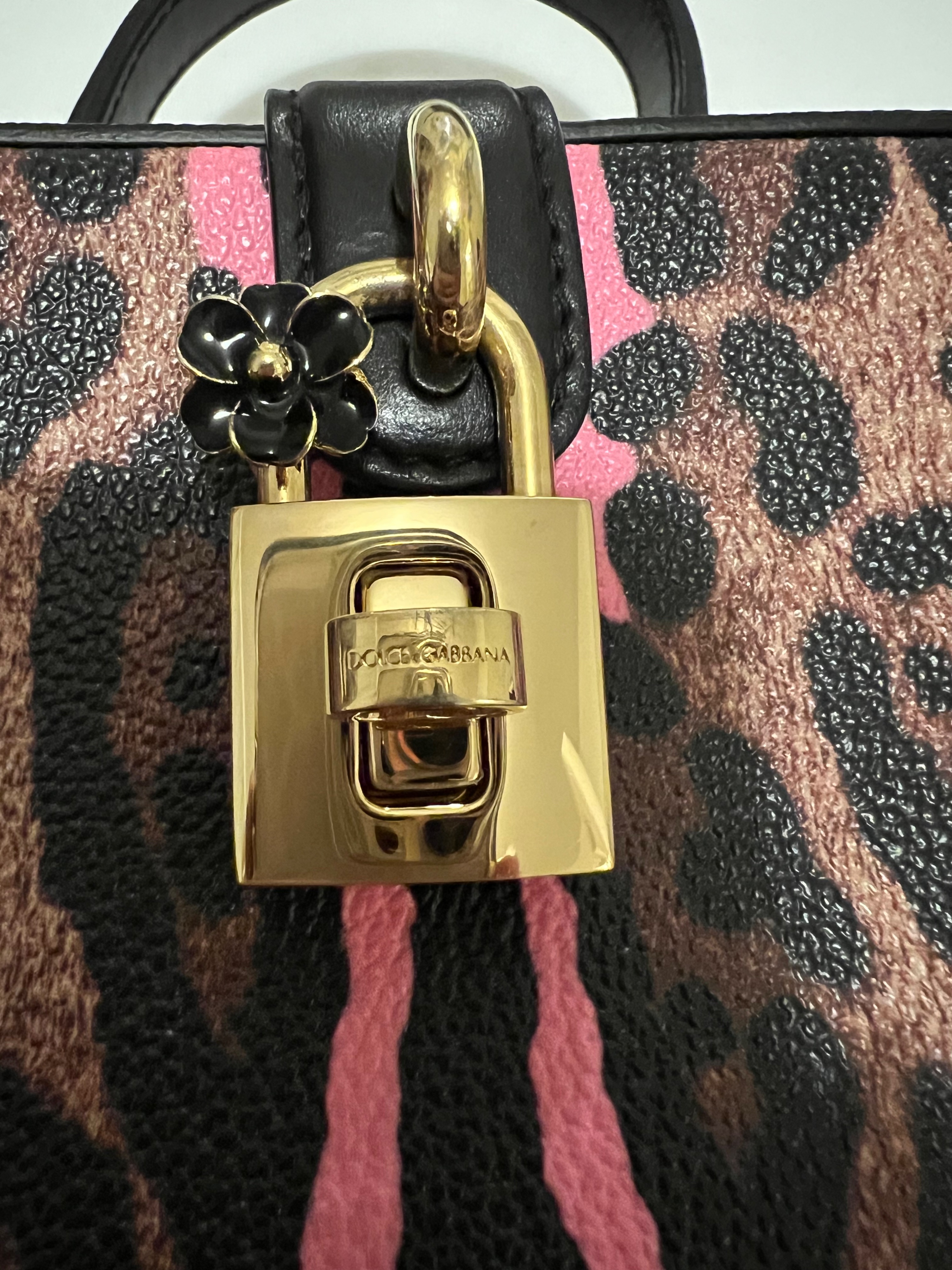 Dolce & Gabbana Leopard Print Dauphine Box Bag leather 6