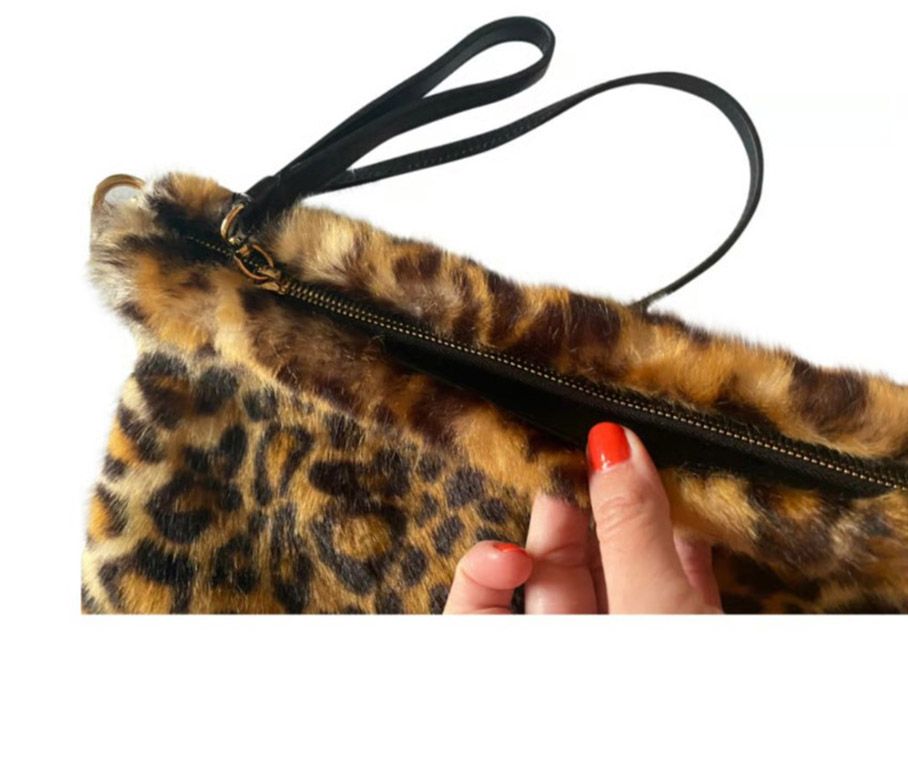 Dolce & Gabbana Leaopard Faux Fur Cleo Shoulder Bag Brown 3