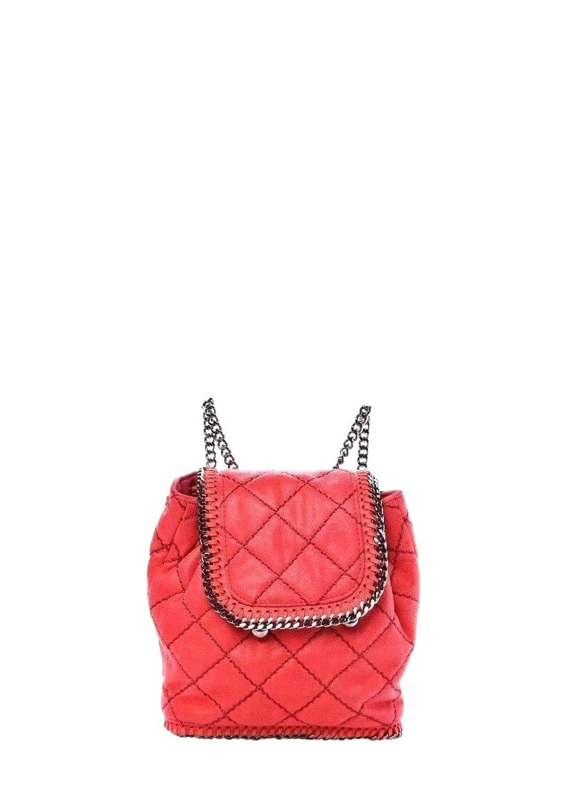 Stella McCartney Red Mini Falabella Backpack Size S leather
