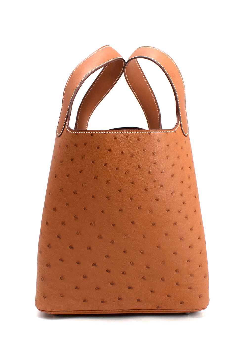Hermes  Picotin Lock 22 in Gold Ostrich Leather with Palladium Hardware tan 4