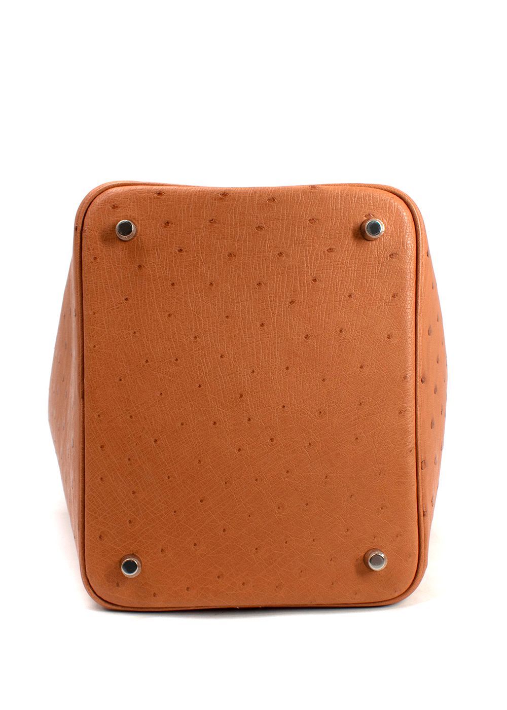 Hermes  Picotin Lock 22 in Gold Ostrich Leather with Palladium Hardware tan 6