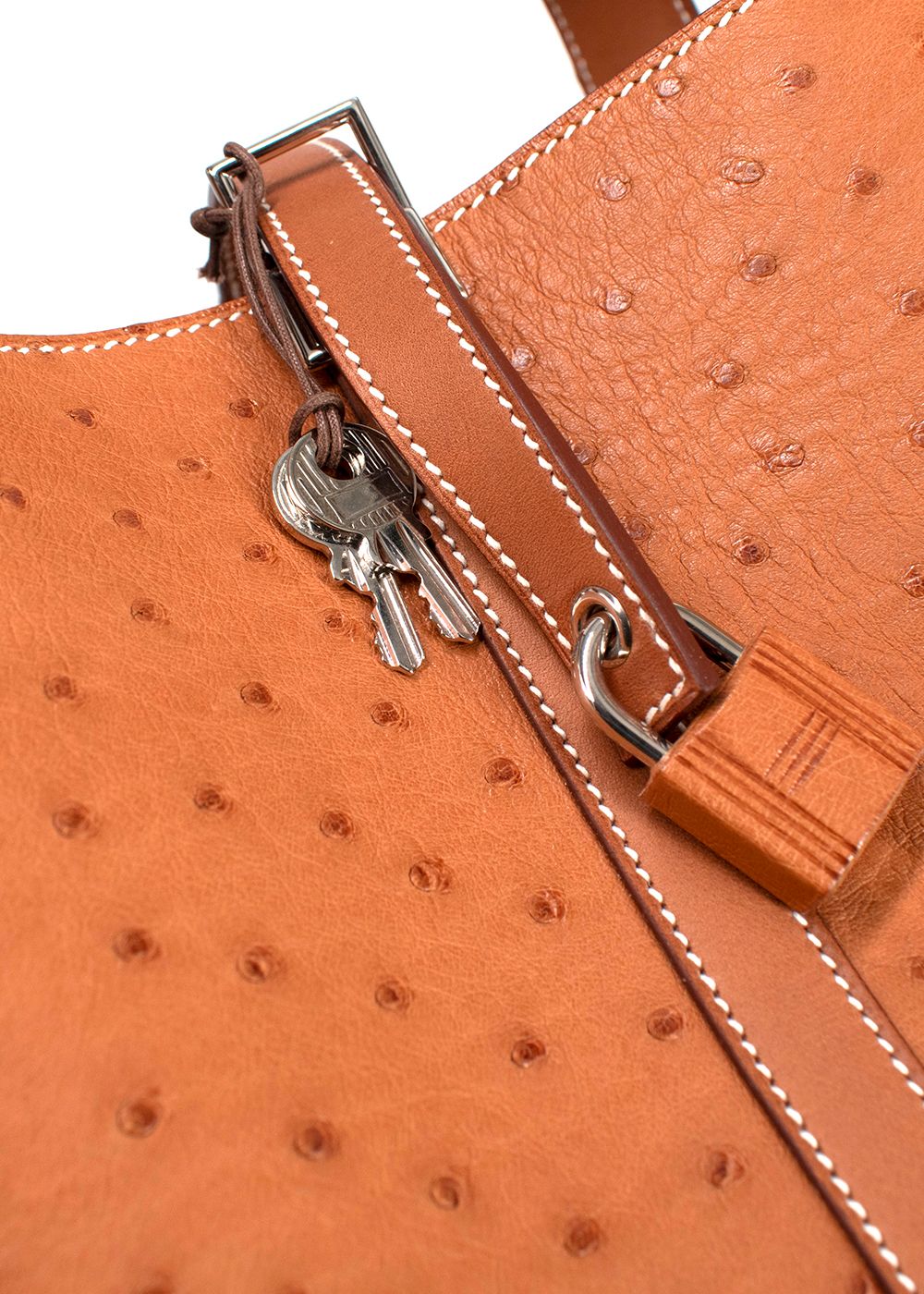 Hermes  Picotin Lock 22 in Gold Ostrich Leather with Palladium Hardware tan 9