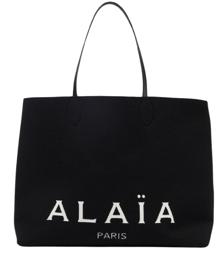 ALAIA AA1S01420CA214733 関税送料込 Alaia Black Logo Large Tote Bag Size XL lather/wool - Third Find