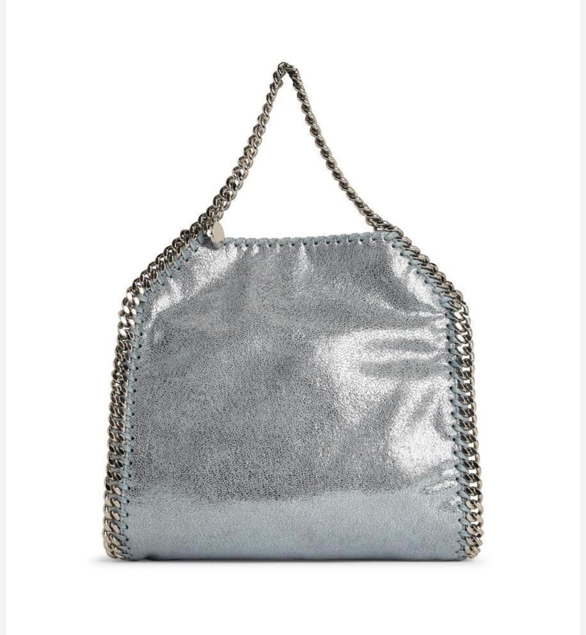 Preowned Stella McCartney Metallic Silver Falabella Shoulder Bag vegan leather