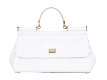 Preowned Dolce & Gabbana White Elongated Sicily Bag white | white leather/calfskin leather