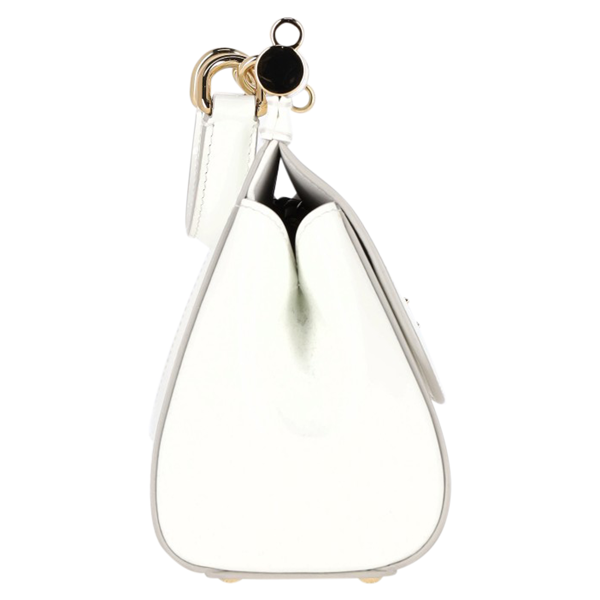 Preowned Dolce & Gabbana White Elongated Sicily Bag white | white leather/calfskin leather 2