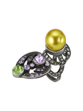 Mawi Lavender & Peridot Statement Ring