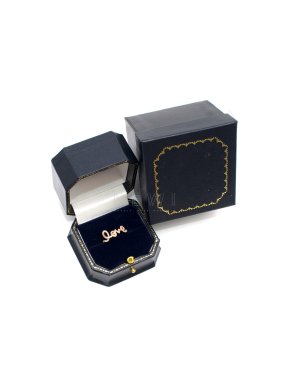 Bespoke 14k Gold Diamond Love Ring