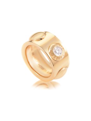 Louis Vuitton Clous 18K Yellow Gold Diamond Ring