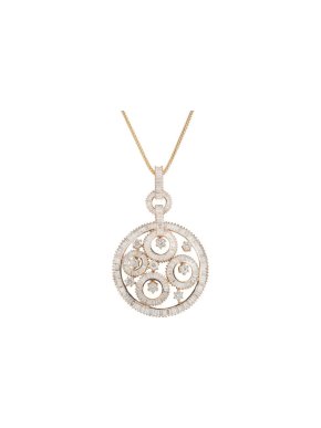 Bespoke Rose Gold Diamond Pendant Necklace
