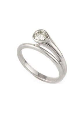 Bespoke 18k White Gold Diamond Twist Dress Ring