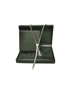 Mateo Zip & Anchor Necklace