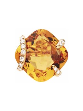 Chanel Fine Jewellery Madeira Citrine and diamond Paladienne Ring