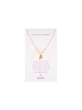 Dolce & Gabbana Dogeared Chalcedony & Gold-Plated Unlock Your Dreams Pendant Necklace