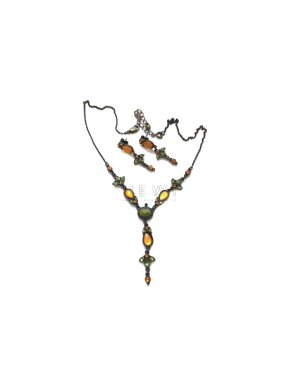 Nina Ricci Crystal Necklace & Earrings Set