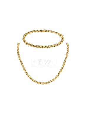 Cartier Yellow Gold Necklace and Bracelet Set