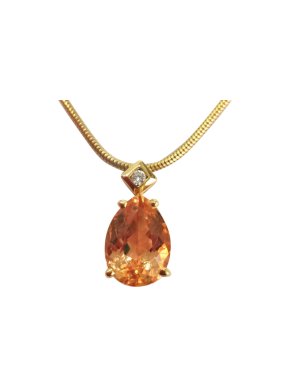 H Stern Imperial Topaz and diamond Pendant and chain