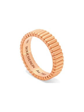 Boucheron Quatre Grosgrain 18-karat rose gold ring