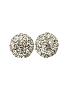 Bespoke Cred Diamond Halo Earrings