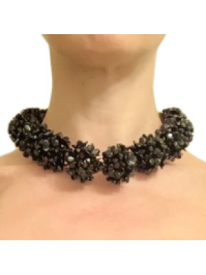 Rochas Beaded Floral Cluster Choker