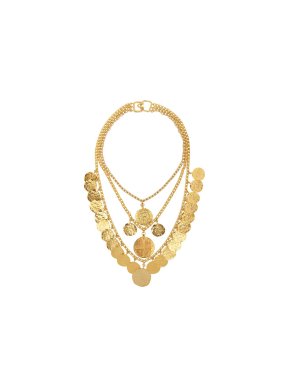 Kenneth Jay Lane gold-plated coin necklace