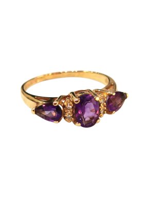 Bespoke amethyst and diamond cocktail ring
