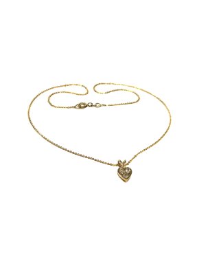 Bespoke Yellow Gold Diamond Heart Pendant Necklace
