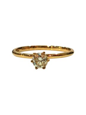 Cred Bespoke Yellow Diamond Solitaire Ring