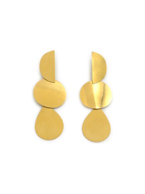 Annie Costello Brown Mini Arc Drop Chandelier Earrings