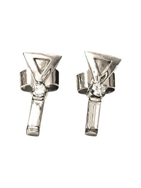 Bespoke White Gold Baguette Diamond Earrings