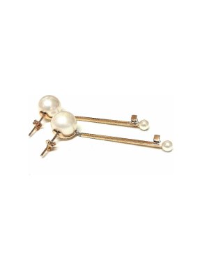 Katkim faux pearl rose gold plated earrings