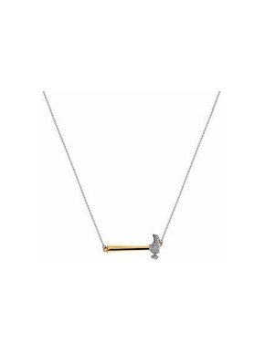 Hornig & Hill Diamond Hammer Pendant Necklace