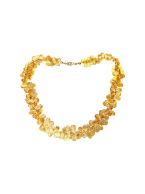 Bespoke Citrine Briiolette necklace with 18ct gold clasp.