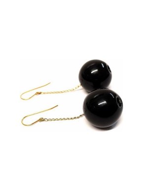 Marion Vidal black Tic Toc earrings