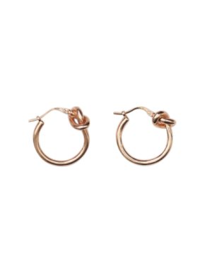 Celine Knot small hoops in rose gold brass