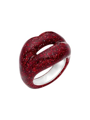 Solange Azagury- Partridge Hot Lips Glitter Red Ring