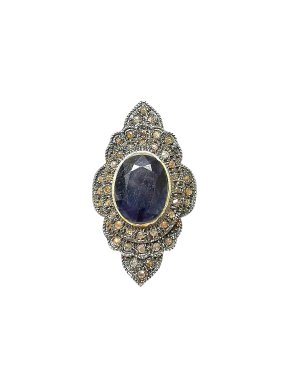 Kathy Waterman Sapphire & Diamond Antique Style Ring