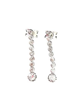 Bespoke 1.6 ct diamond drop earrings