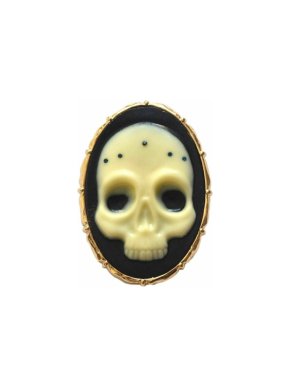 Alexis Bittar Gothic Skull Pin Brooch