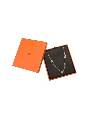 Hermes Sterling Silver Farandole Long Necklace 80