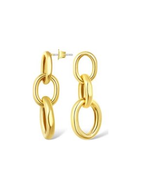 Salvatore Plata Gold Plated Chunky Link Earrings