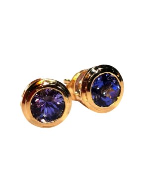 Bespoke Yellow Gold Tanzanite Earrings